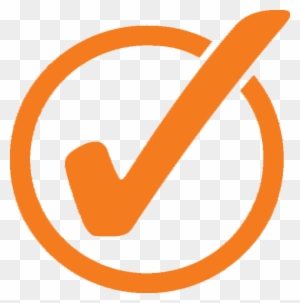 Orange Check Mark Transparent Background